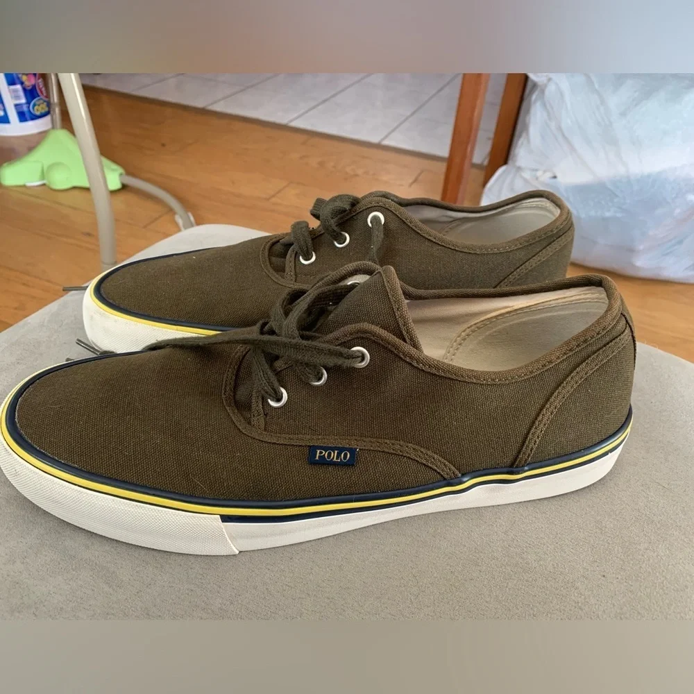 Men’s Polo by Ralph Lauren Morray Olive Canvas Lifestyle Shoes